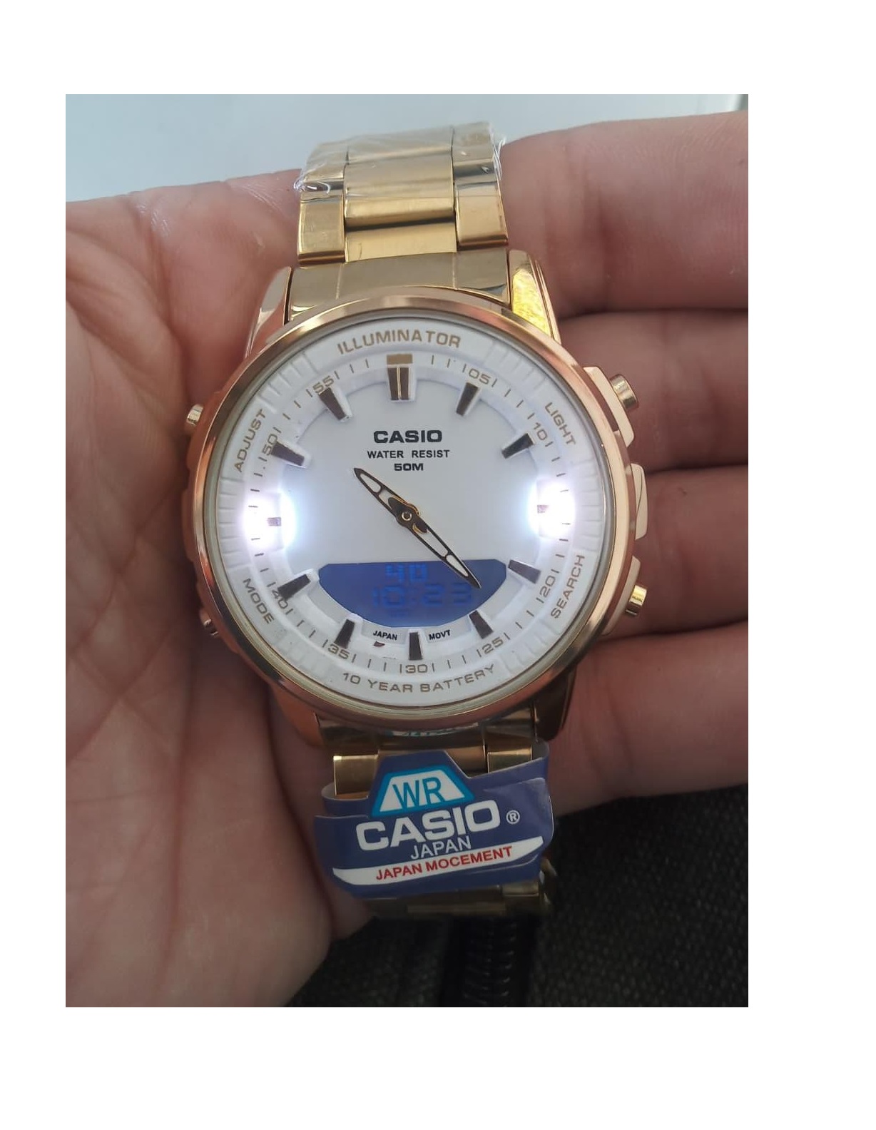 Reloj Casio dorado/plateado (Mayor)