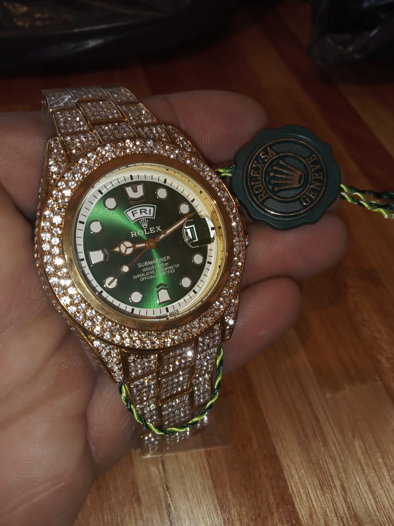ROLEX Diamante cara verde/roja