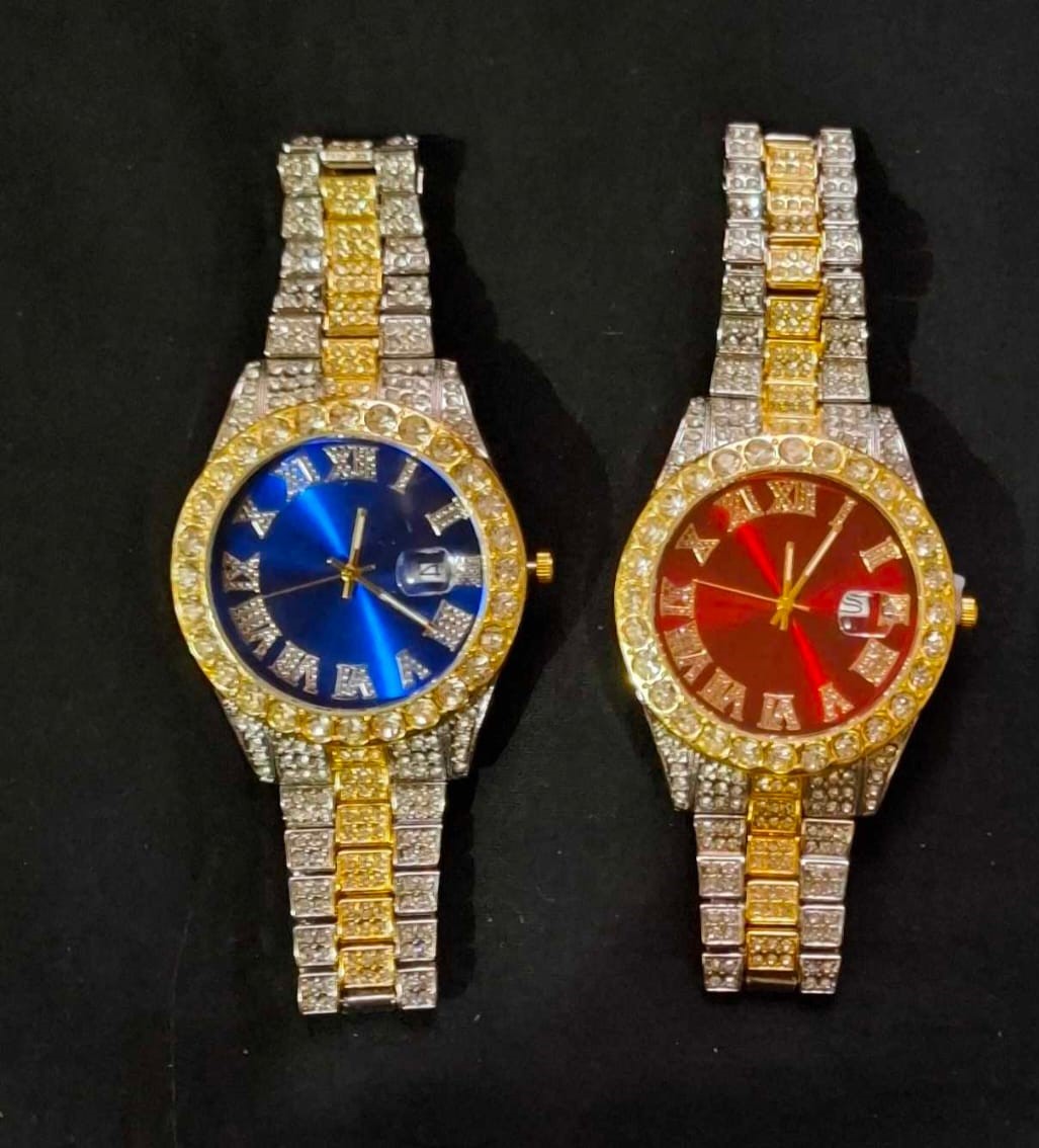 Reloj combinado azul/roja